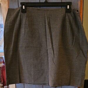 Green Mini Plaid Skirt